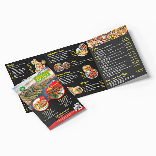 Custom Design Printing Service Flyer Booklet Brochure Catalog Card Printing Instruction Manual Restaurant Menu Paper Printing - Fastfoodpak