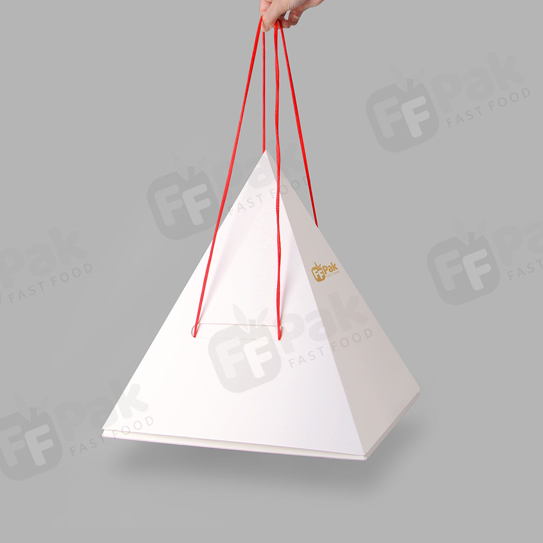 Custom Desserts Pyramid Cake Box To-Go Stack Package Food Box Treats Pyramid Grazing Pyramidal Kraft Platter Box For Food - Fastfoodpak