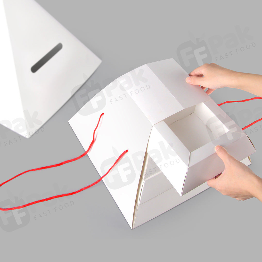 Custom Desserts Pyramid Cake Box To-Go Stack Package Food Box Treats Pyramid Grazing Pyramidal Kraft Platter Box For Food - Fastfoodpak