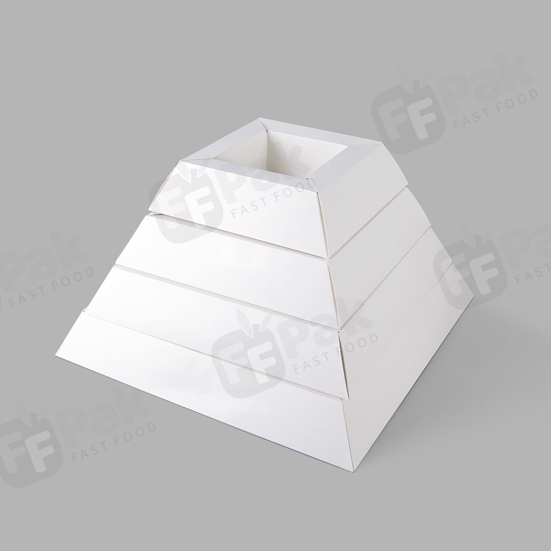 Custom Desserts Pyramid Cake Box To-Go Stack Package Food Box Treats Pyramid Grazing Pyramidal Kraft Platter Box For Food - Fastfoodpak