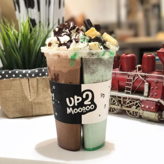 Custom Double Enjoy Bubble Tea Cup Disposable Twins Split Lovers Share Injection Disposable Plastic Cup - Fastfoodpak