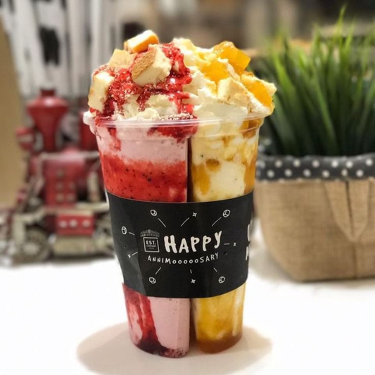 Custom Double Enjoy Bubble Tea Cup Disposable Twins Split Lovers Share Injection Disposable Plastic Cup - Fastfoodpak