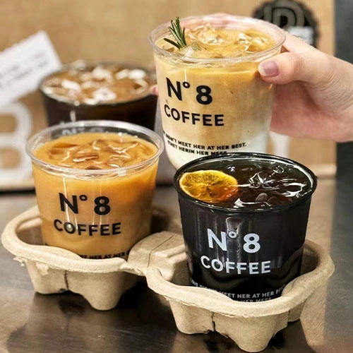 Custom LOGO Printed Clear Disposable Plastic U Shape PET Juice Boba Milk Bubble Tea Cup With lids - Fastfoodpak