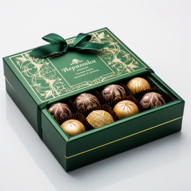 Custom Logo Drawer Shaped Christmas Boxes For Chocolate Packing Christmas Chocolate Box - Fastfoodpak