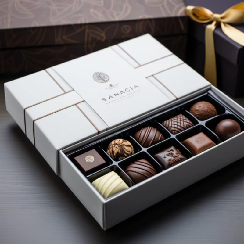 Custom Logo Drawer Shaped Christmas Boxes For Chocolate Packing Christmas Chocolate Box - Fastfoodpak