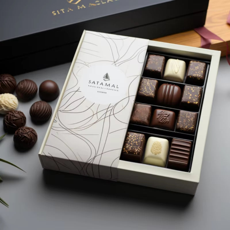 Custom Logo Drawer Shaped Christmas Boxes For Chocolate Packing Christmas Chocolate Box - Fastfoodpak