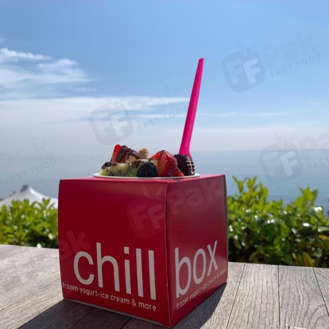Custom Logo Ice Cream Takeout Boxes & Frozen Yogurt Cups - Personalized Food Packaging for Yogurt - Fastfoodpak