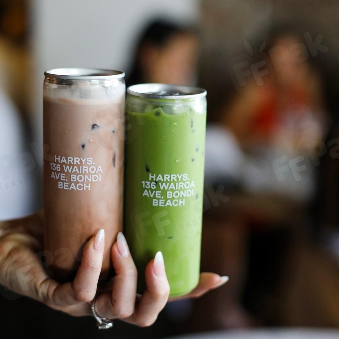 Custom Logo PET Pop Can PET Bottle Plastic Packing Cans For  Coffee Boba Bubble Tea Cold Drinks - Fastfoodpak