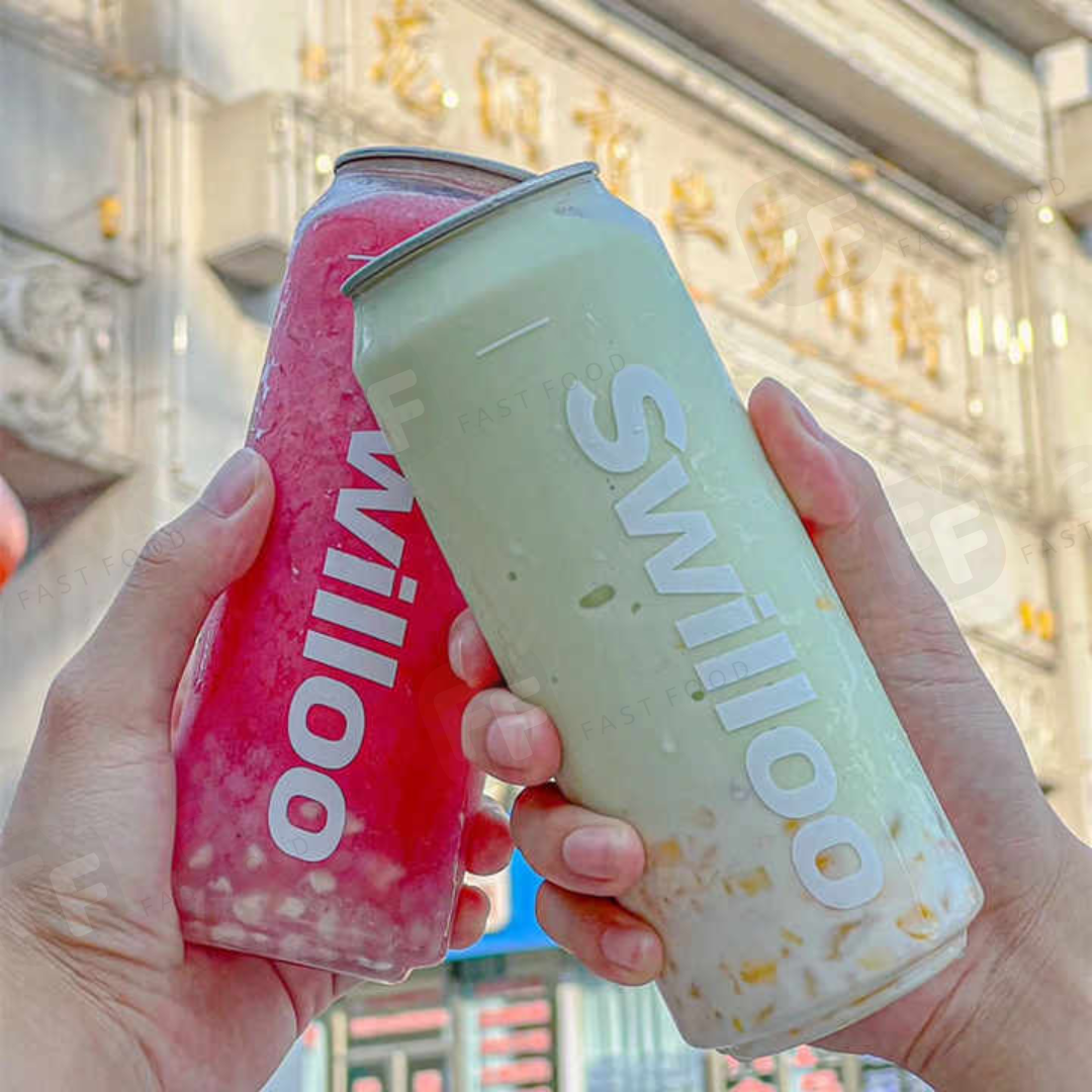 Custom Logo PET Pop Can PET Bottle Plastic Packing Cans For  Coffee Boba Bubble Tea Cold Drinks - Fastfoodpak