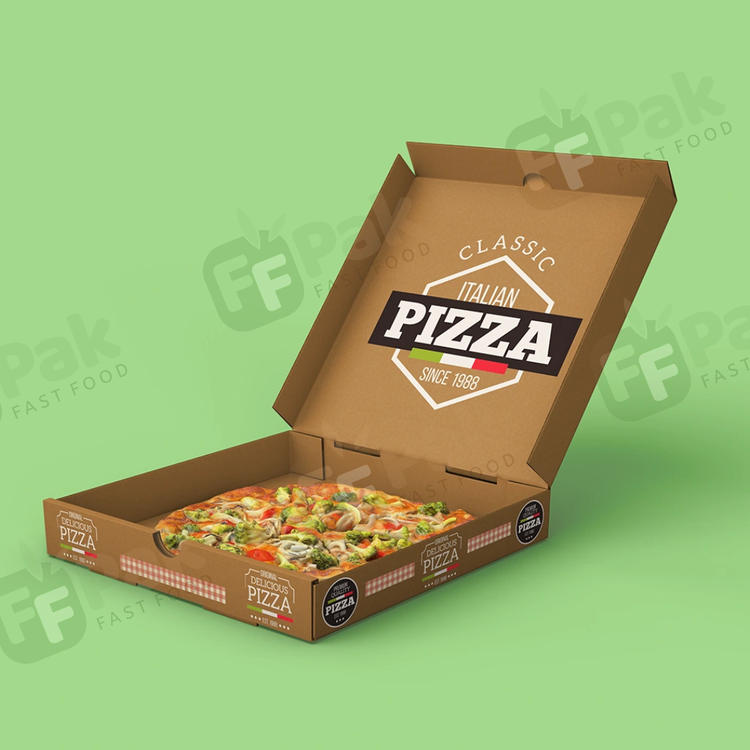 Custom Logo Printed 6, 7, 8, 9, 10, 12, 14, 16, 18 Inch Wholesale Custom Logo Pink Paper Packaging Empty Eco Rectangular Pizza Box - Fastfoodpak