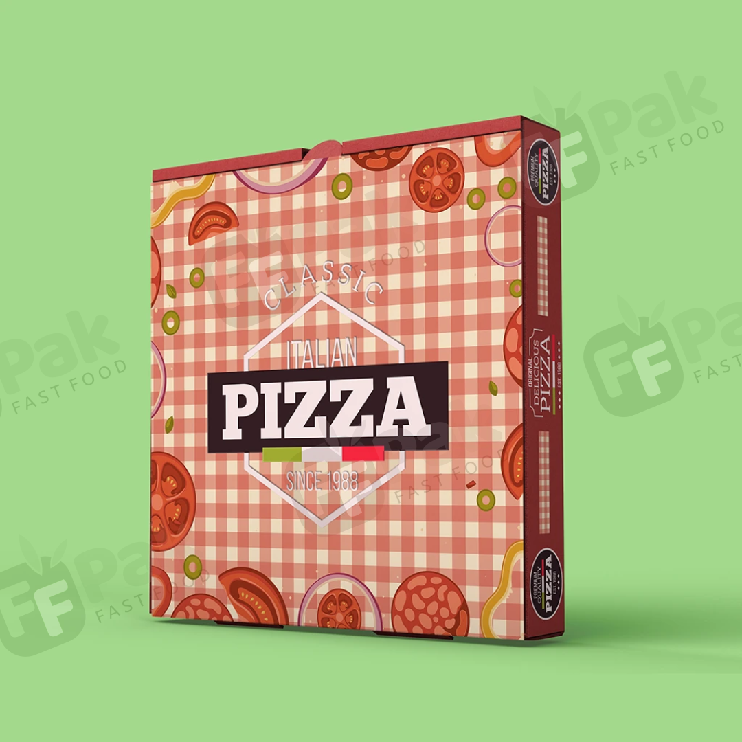 Custom Logo Printed 6, 7, 8, 9, 10, 12, 14, 16, 18 Inch Wholesale Custom Logo Pink Paper Packaging Empty Eco Rectangular Pizza Box - Fastfoodpak