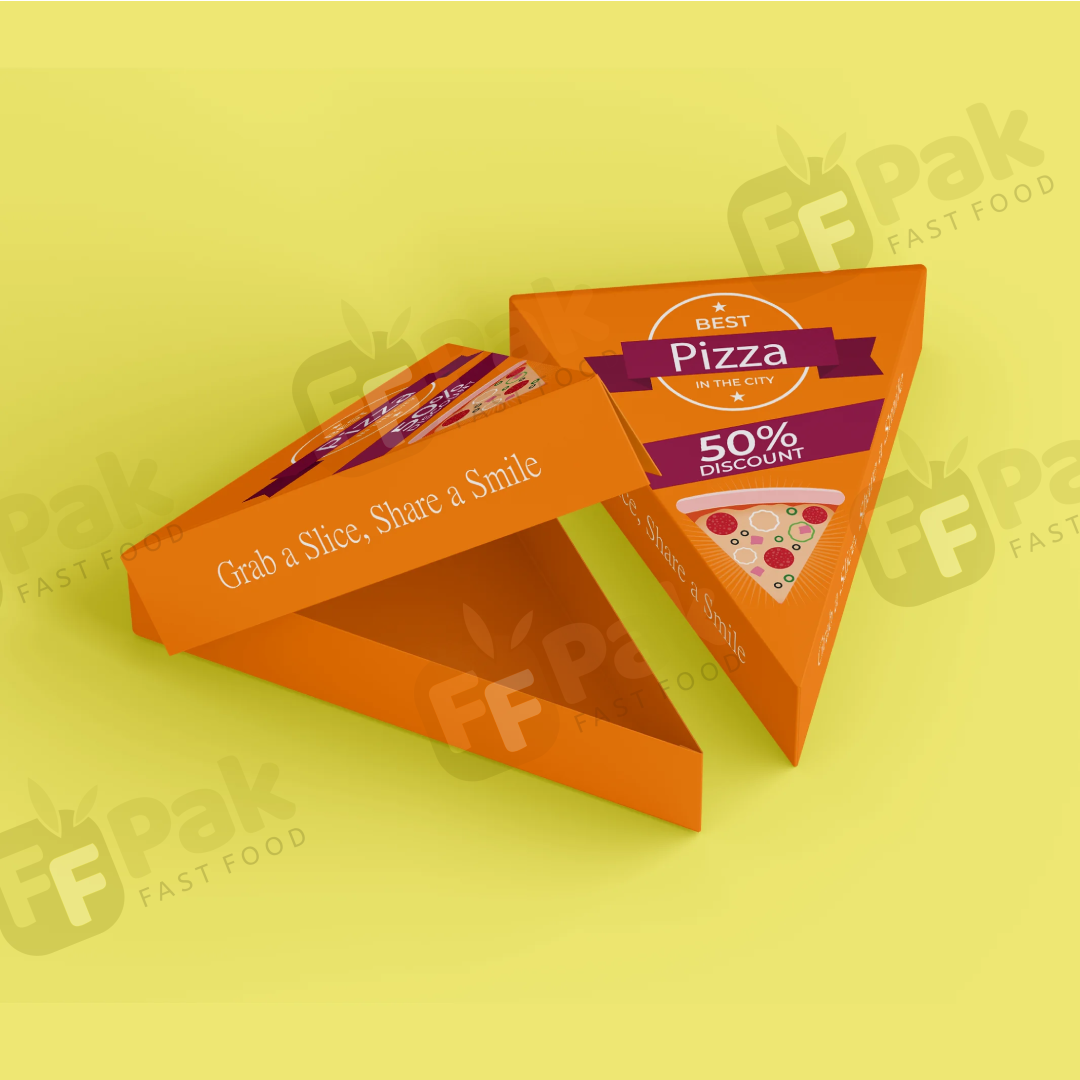 Custom Logo Printed Takeaway Paperboard Triangle Fruit Pie Cheese Cake Packaging Box Pizza Slice Box - Fastfoodpak