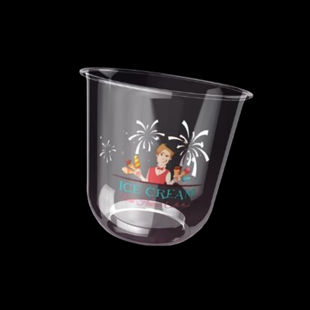 Custom Logo Printed U-shaped PLA Biodegradable Plastic Cups U Shape Bubble Tea Cold Cup - Fastfoodpak