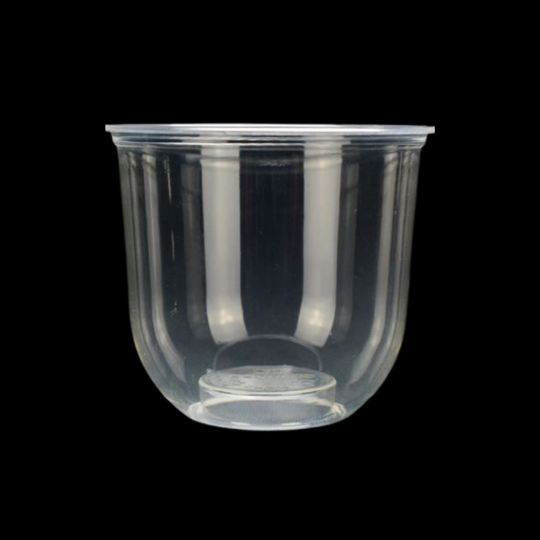 Custom Logo Printed U-shaped PLA Biodegradable Plastic Cups U Shape Bubble Tea Cold Cup - Fastfoodpak