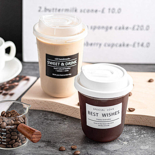 Custom Logo Printed U-shaped PLA Biodegradable Plastic Cups U Shape Bubble Tea Cold Cup - Fastfoodpak