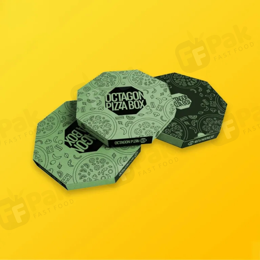 Custom Logo Round Octagon Shape Pizza Box Rectangle Pizza Box Hexagon Pizza Box - Fastfoodpak