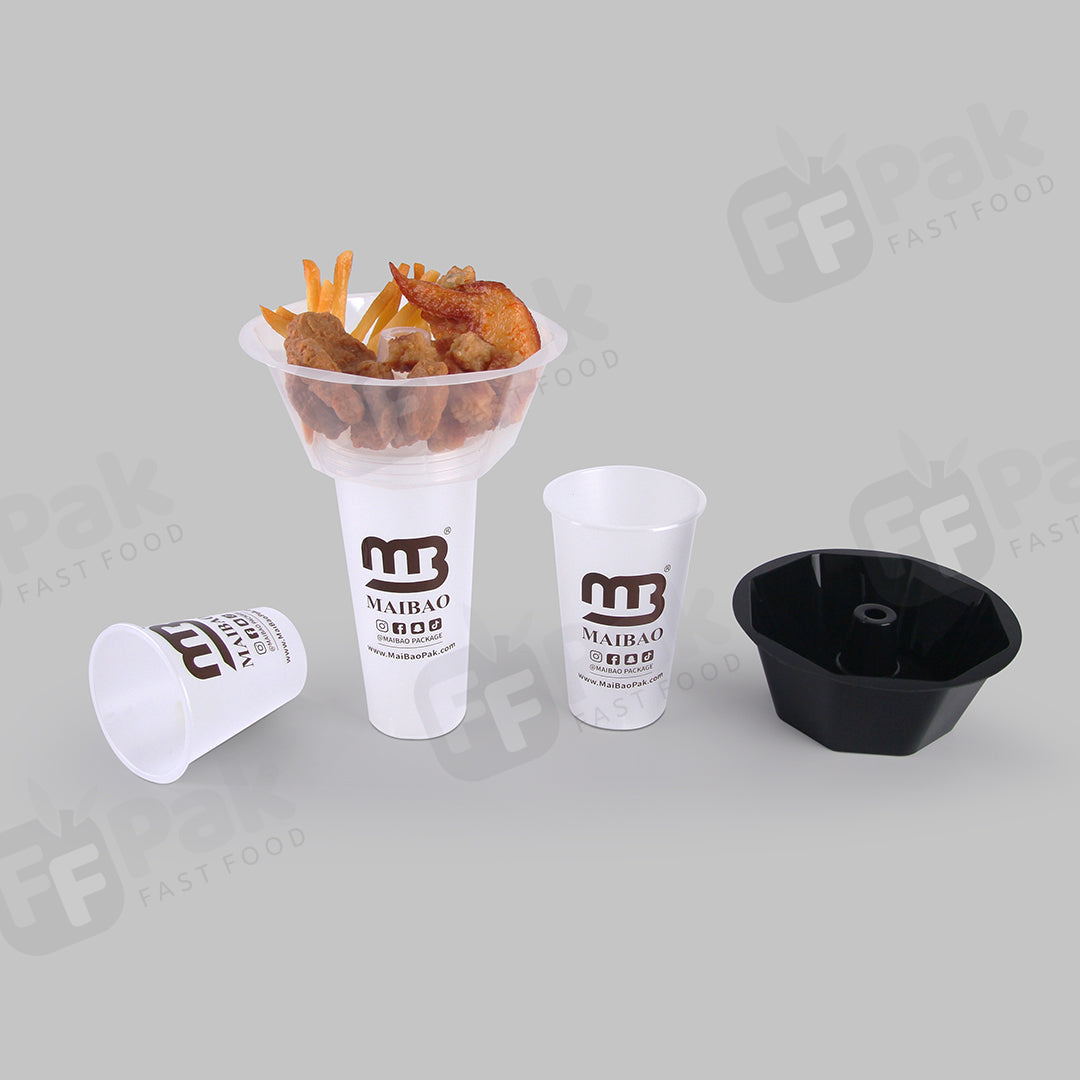 Custom Logo Salad Fruit Bowl Plastic Packing Milk Tea Cup Disposable Food Packaging Plastic Bowl Top Snack Tray Plastic Takeaway Cup - Fastfoodpak