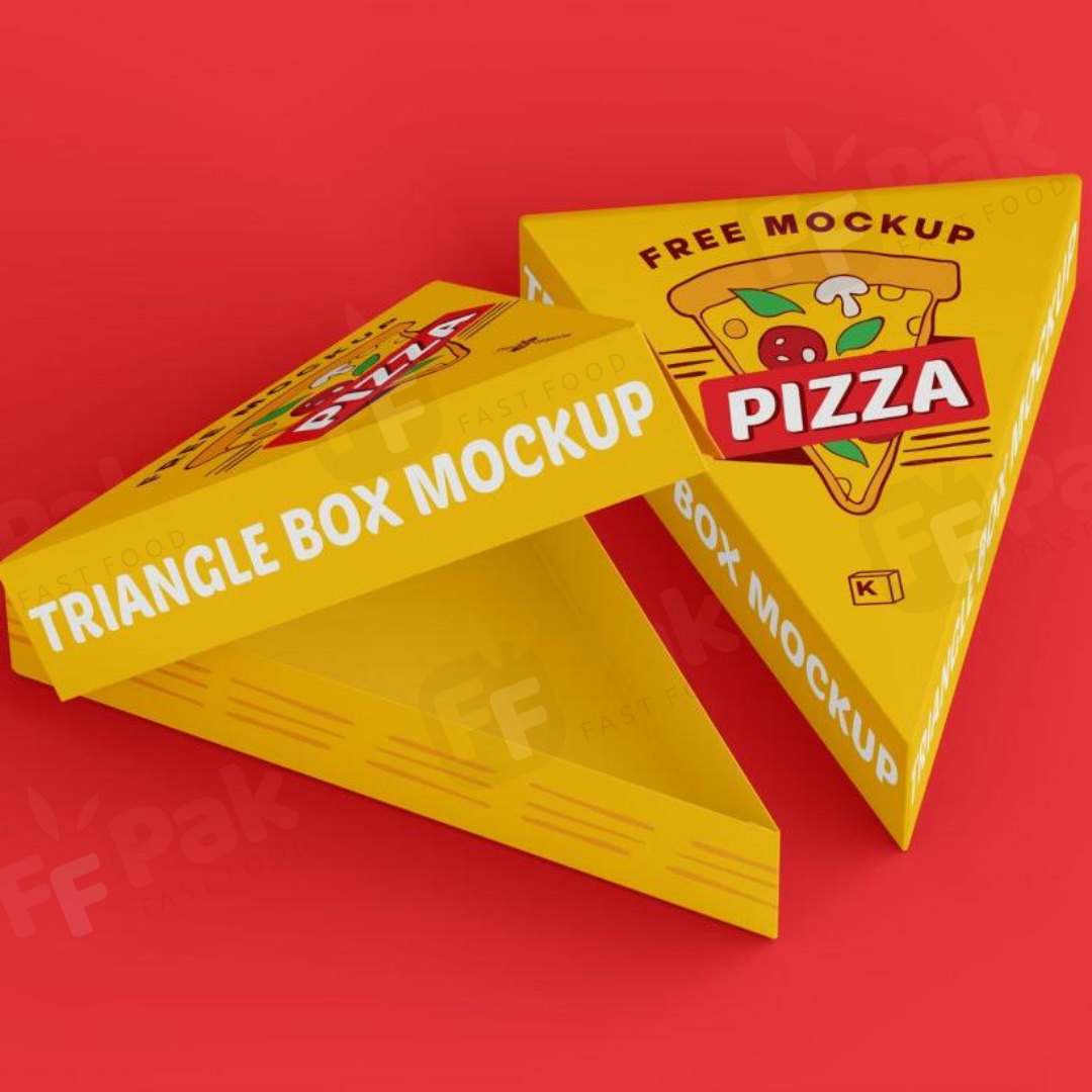 Custom Logo Wholesale Kraft Paper Mini Triangle Packaging Carton Single Pizza Slice Box For Food - Fastfoodpak