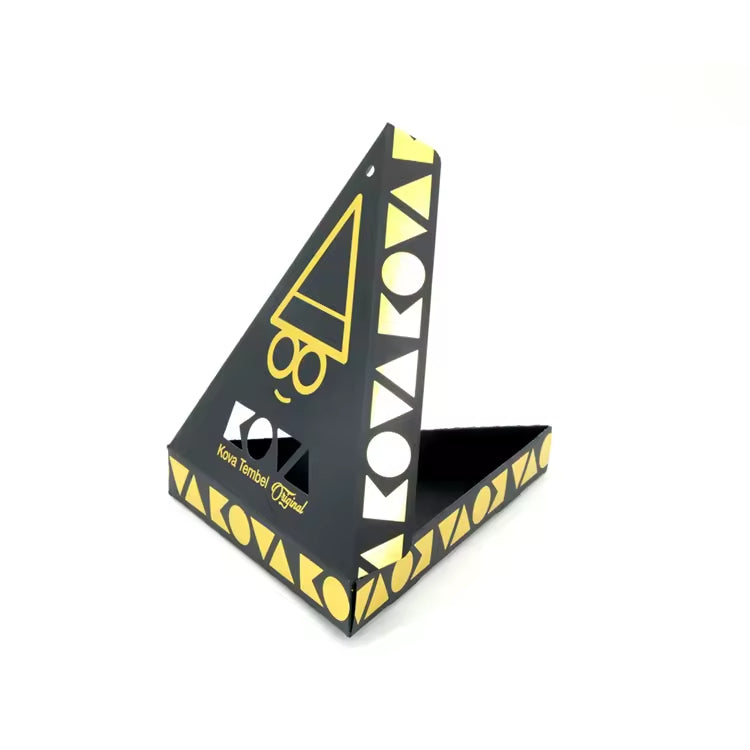 Custom Logo Wholesale Kraft Paper Mini Triangle Packaging Carton Single Pizza Slice Box For Food - Fastfoodpak