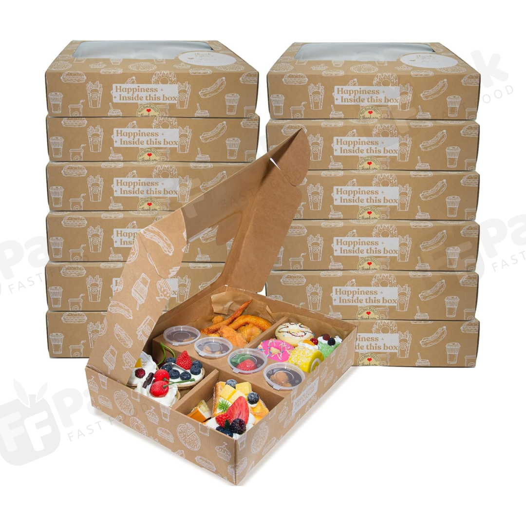 Custom Logo Wholesale Paper Color Flip Box Party Chocolate Favorite Grazing Box Catering Packaging Platter Box - Fastfoodpak