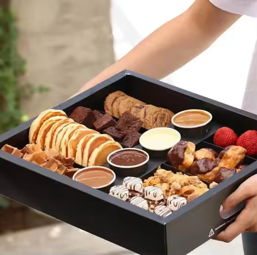 Custom Logo Wholesale Party Favor Cookie Box With Dividers Candy Cookie Bakery Tray Packaging Box - Fastfoodpak