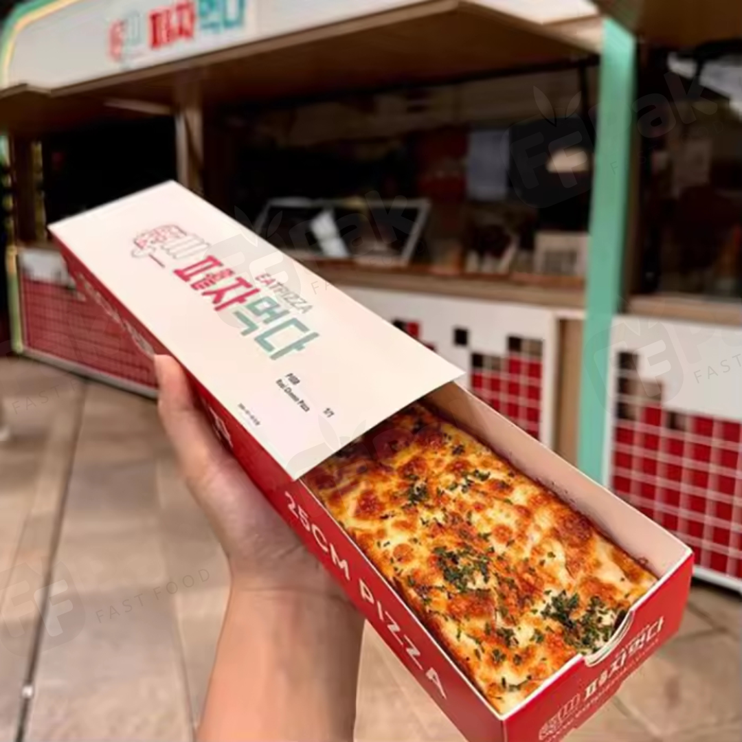Custom Printed 25cm Korea Concept Pizzas Drawer Box Cardboard Packaging Box Custom Logo Cheese Pizza Boxes 25cm pizza box For Food Packing - Fastfoodpak