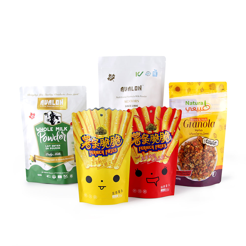 Custom Printed Stand Up Food Bag Aluminum Foil Powder Food Snack Coffee Bags - Fastfoodpak