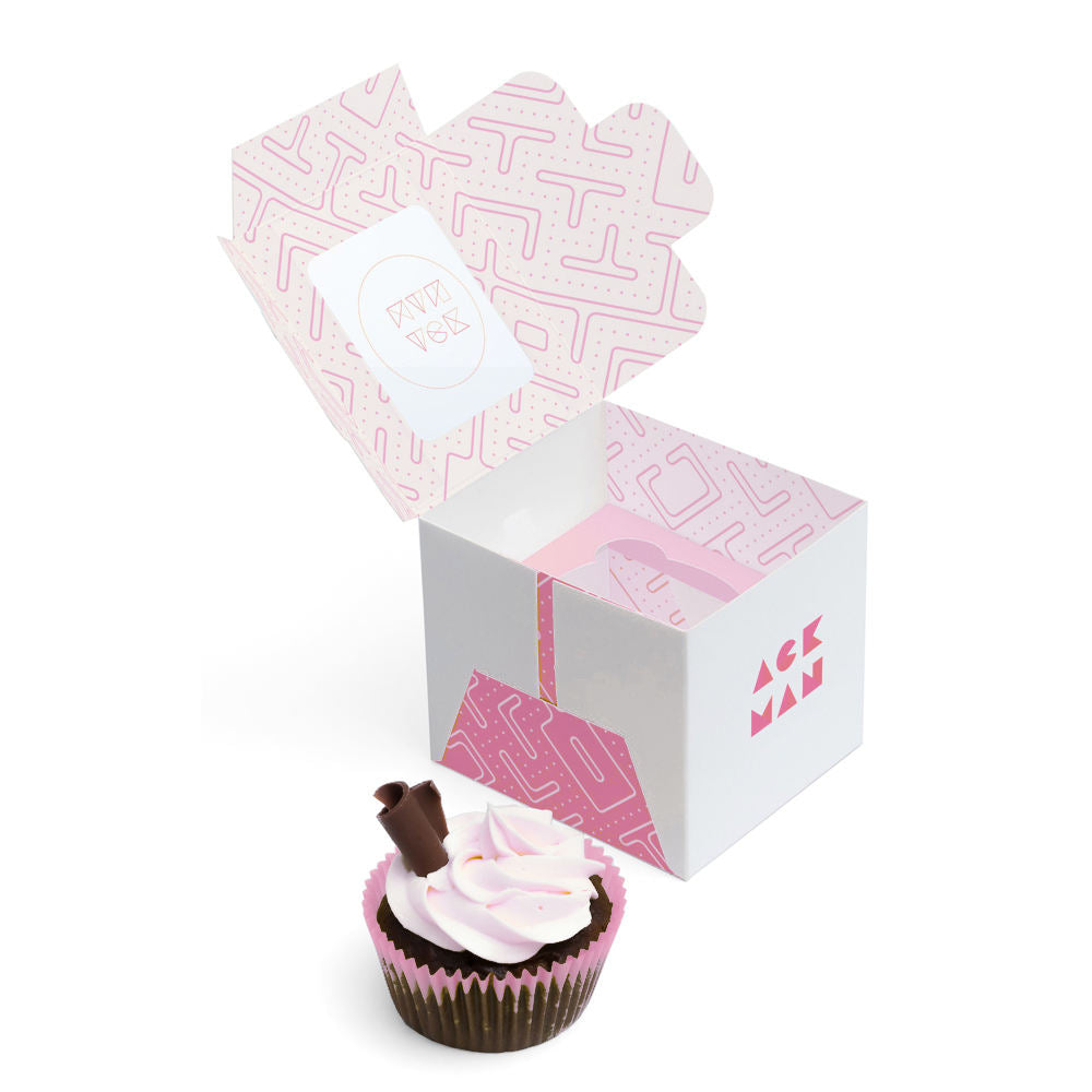 Custom Wholesale Custom printed Logo Pink Donut Cake Pastry Bakery Cupcake Box Packaging With Window - Fastfoodpak