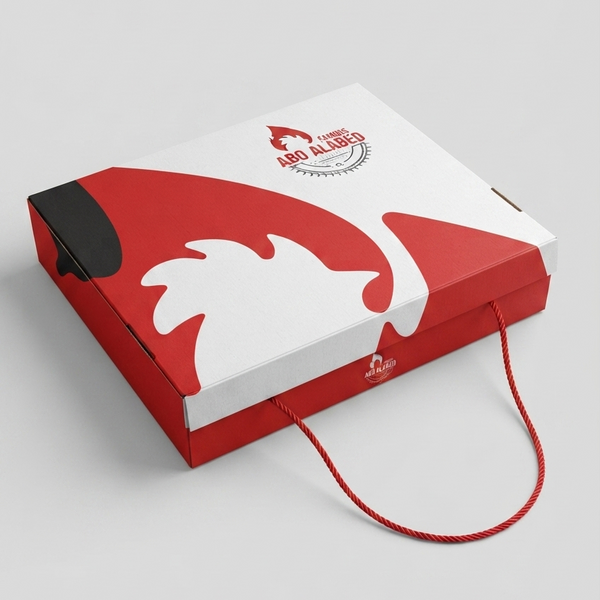 Custom Printed Compartmentalized Meal Box with Handle and Sauce Tray