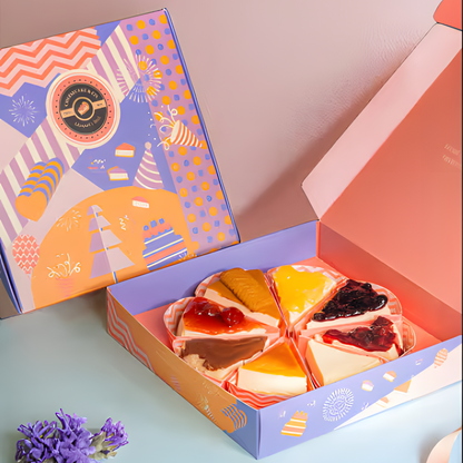 Custom Packaging Box Set for Cake Slices Assorted Dessert Box