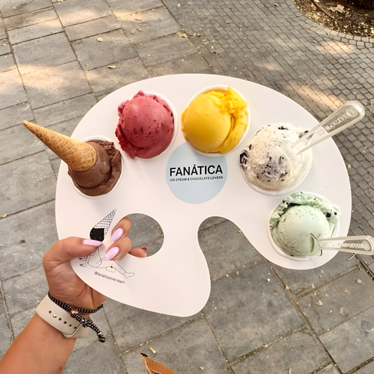 Custom Painter's Palette Ice Cream Holder Takeout Packaging for Dessert