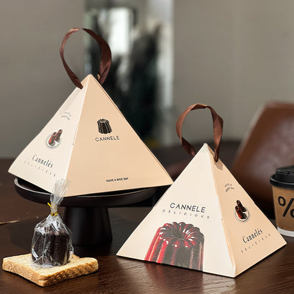 Custom Takeaway Small Pyramid Box for Bakery and Pastry