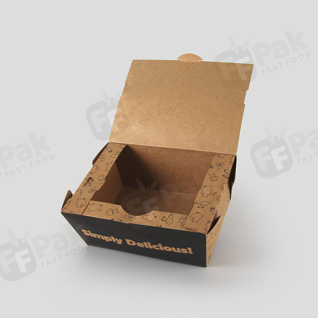 Customized Kraft Paper Food Box Salad Fruit Paper Container Disposable Food Packing Box - Fastfoodpak