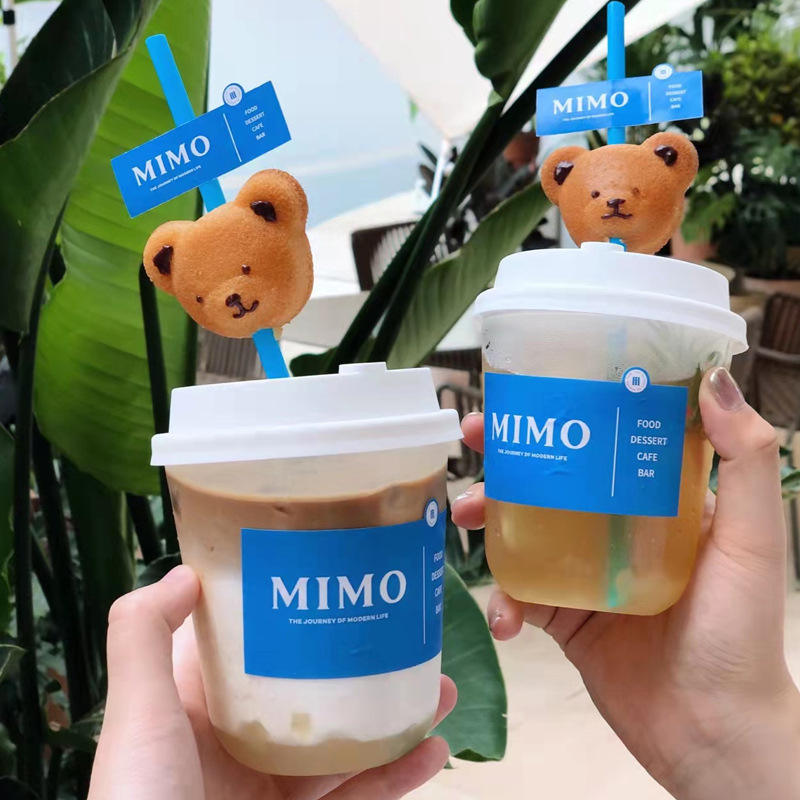 Customize Bubble Tea Milk Ice Cream U Cup 12 oz Milk Tea Plastic Cup with Dome Lids Custom Printed Boba Cup U Shape - Fastfoodpak