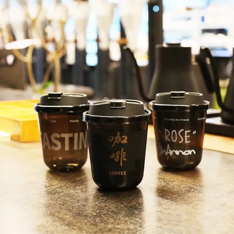 Customize Bubble Tea Milk Ice Cream U Cup 12 oz Milk Tea Plastic Cup with Dome Lids Custom Printed Boba Cup U Shape - Fastfoodpak