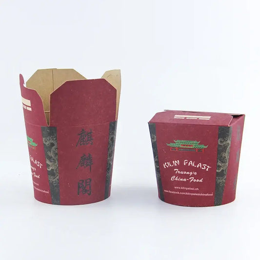 Customized Disposable Kraft Paper Lunch Pasta Rice Food Chinese Noodle Takeaway Kebab Doner Box - Fastfoodpak