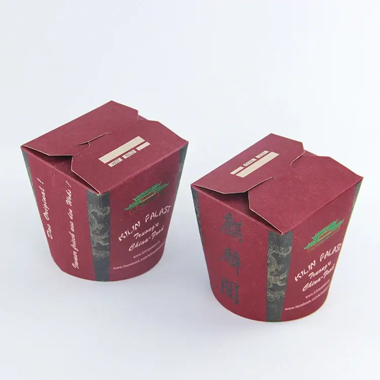 Customized Disposable Kraft Paper Lunch Pasta Rice Food Chinese Noodle Takeaway Kebab Doner Box - Fastfoodpak