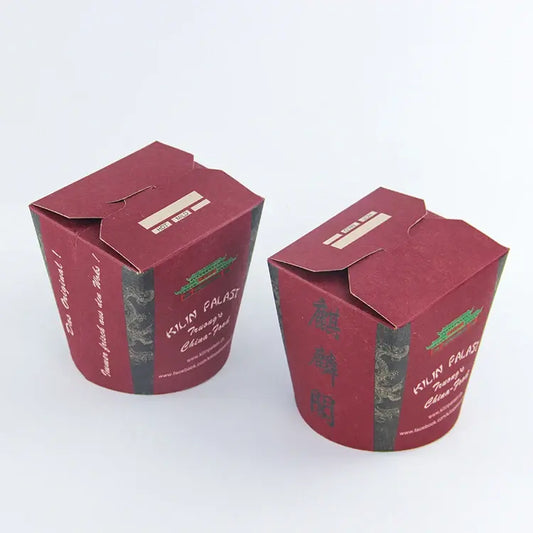 Customized Disposable Kraft Paper Lunch Pasta Rice Food Chinese Noodle Takeaway Kebab Doner Box - Fastfoodpak