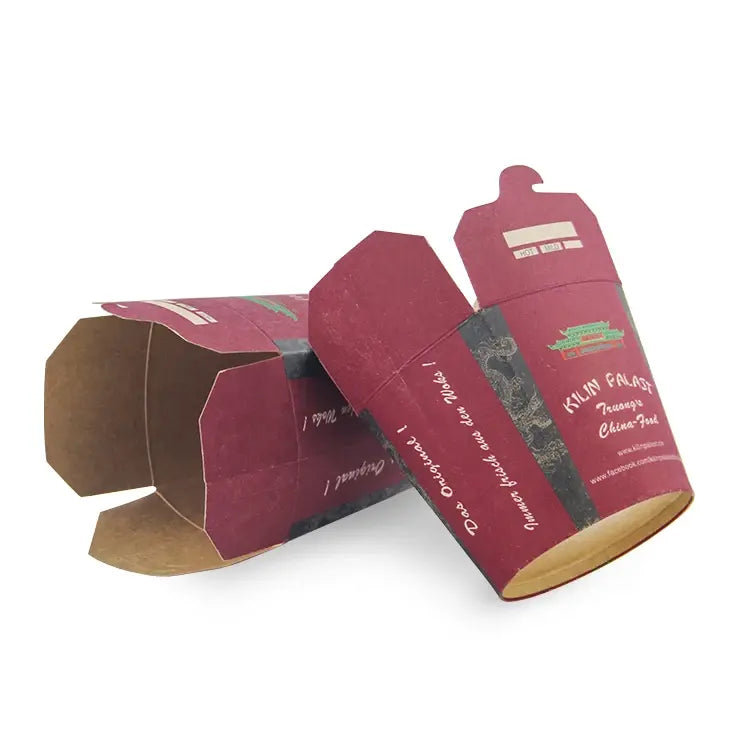 Customized Disposable Kraft Paper Lunch Pasta Rice Food Chinese Noodle Takeaway Kebab Doner Box - Fastfoodpak