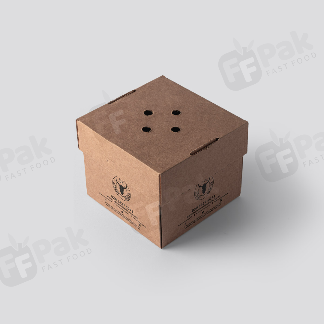 Customized Foldable Clamshell Fast Food Take Away Kraft Packing Burger Box - Fastfoodpak