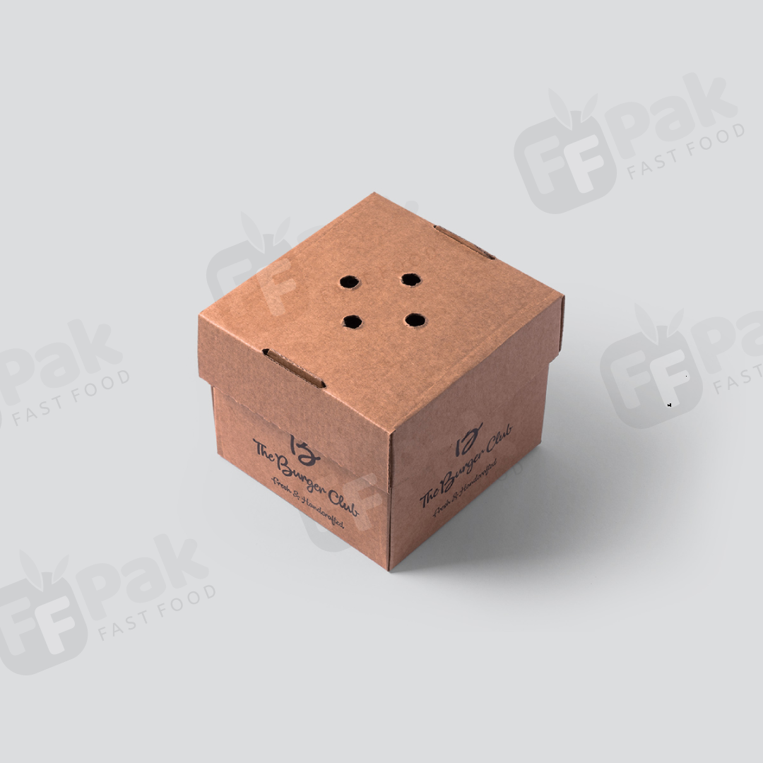 Customized Foldable Clamshell Fast Food Take Away Kraft Packing Burger Box - Fastfoodpak
