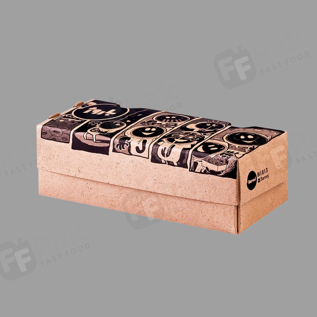 Customized Foldable Clamshell Fast Food Take Away Kraft Packing Burger Box - Fastfoodpak