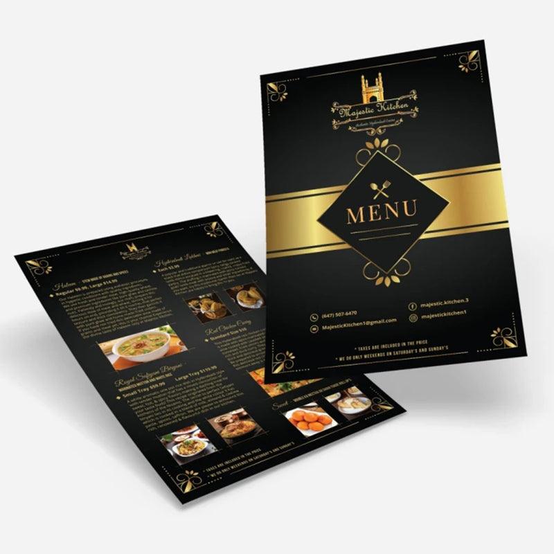 Customized Printed Flyer Trifold Brochure Instruction Manual Advertising Leaflet Takeout Menu Poster Printing - Fastfoodpak
