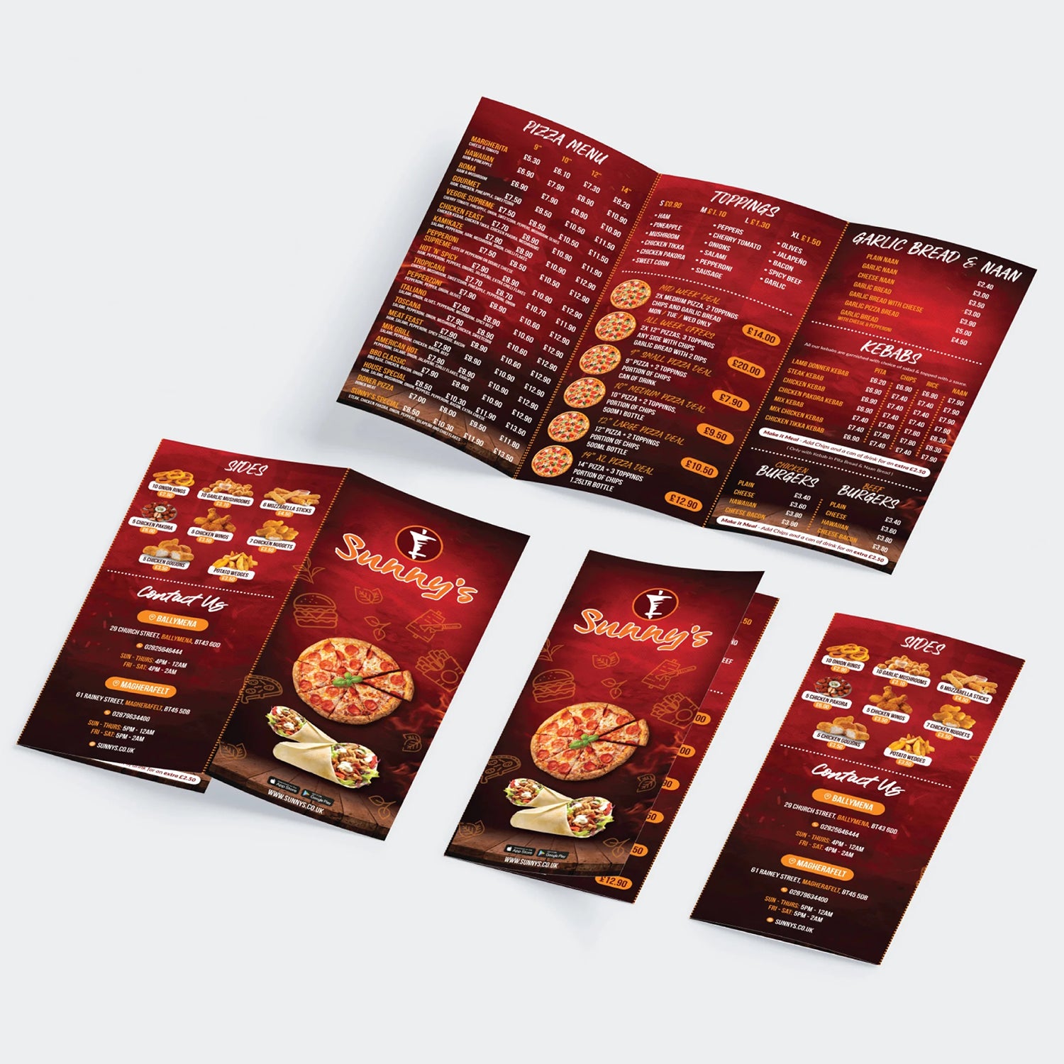 Customized Printed Flyer Trifold Brochure Instruction Manual Advertising Leaflet Takeout Menu Poster Printing - Fastfoodpak