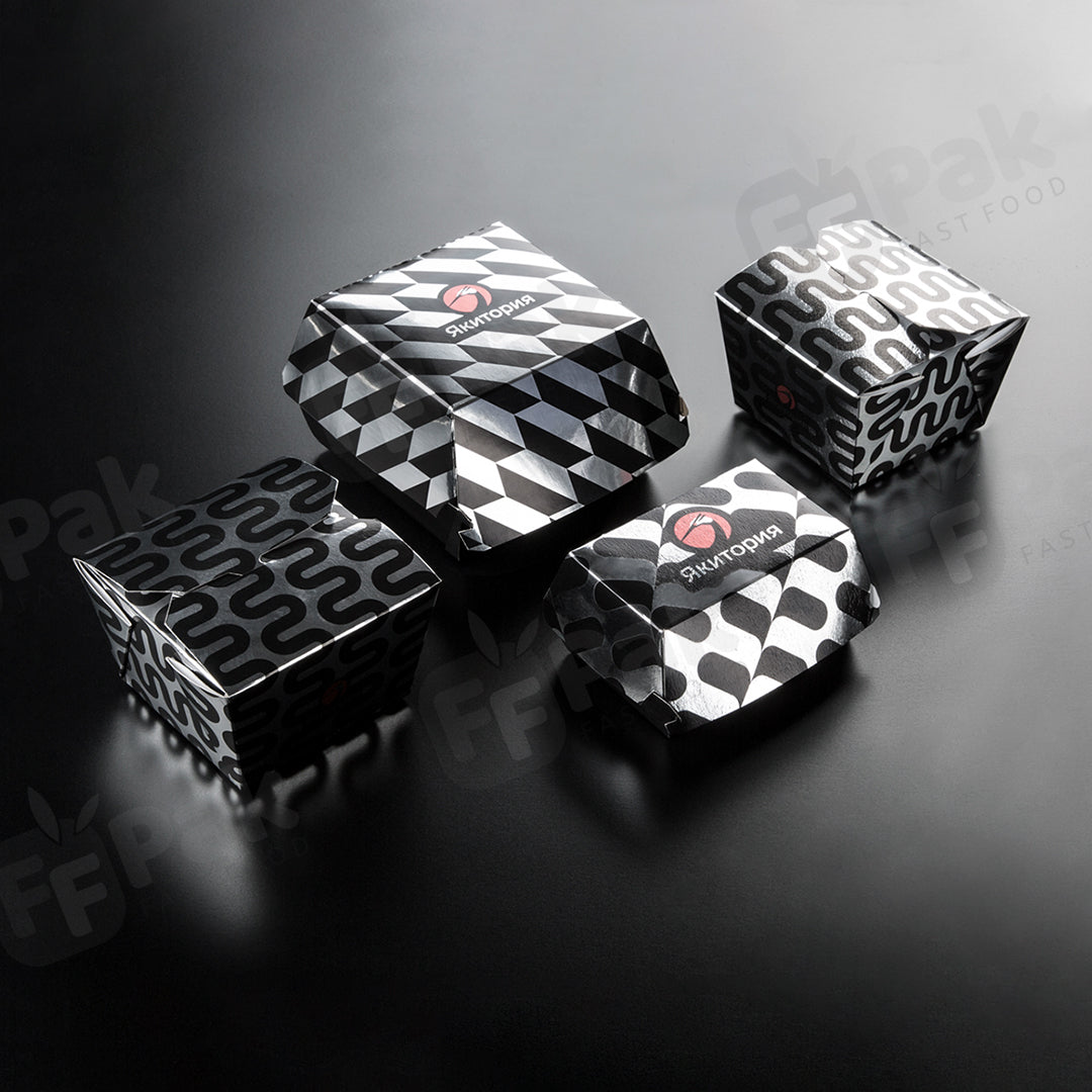 Customized Printing Aluminum Foil Coated Metallized Burger Packing Box - Fastfoodpak
