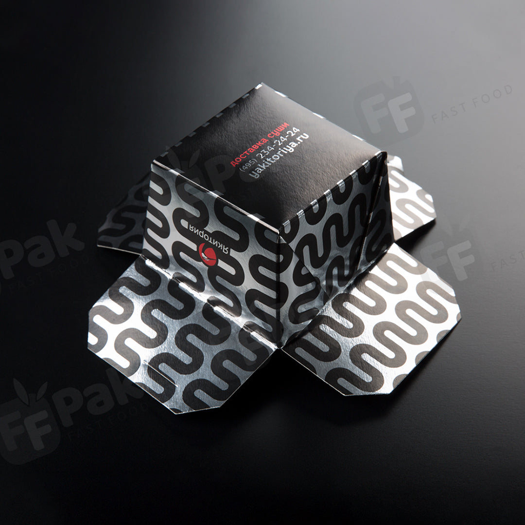 Customized Printing Aluminum Foil Coated Metallized Burger Packing Box - Fastfoodpak
