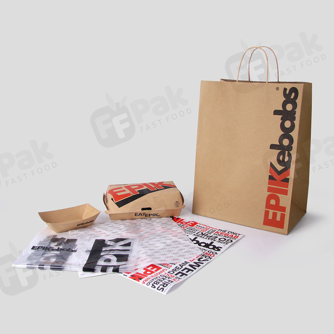 Customized Takeaway Kebab Packaging Solution with Custom Logo Designed for Shawarma Kebabs - Fastfoodpak