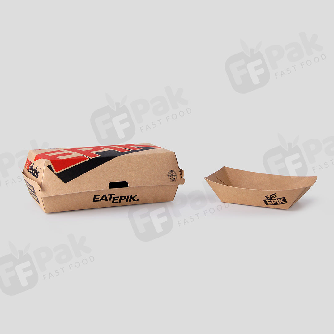 Customized Takeaway Kebab Packaging Solution with Custom Logo Designed for Shawarma Kebabs - Fastfoodpak