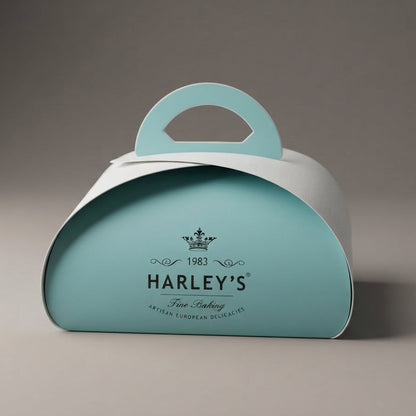 Customized Printed Takeout Divided Pastry Bakery Box with Built-In Handle