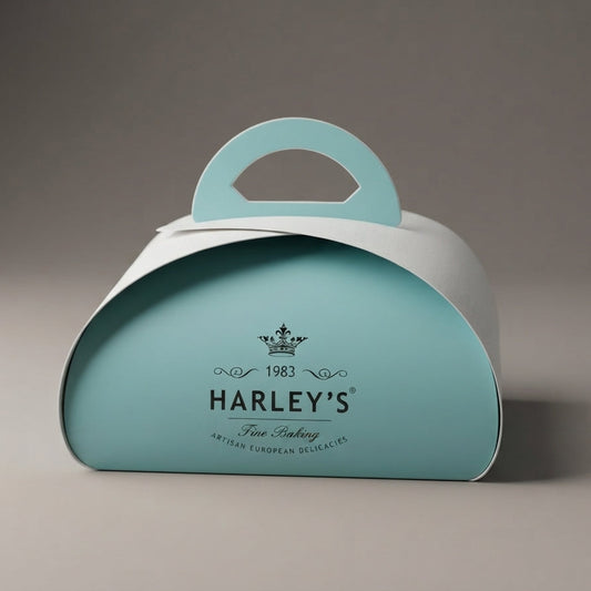 Customized Printed Takeout Divided Pastry Bakery Box with Built-In Handle